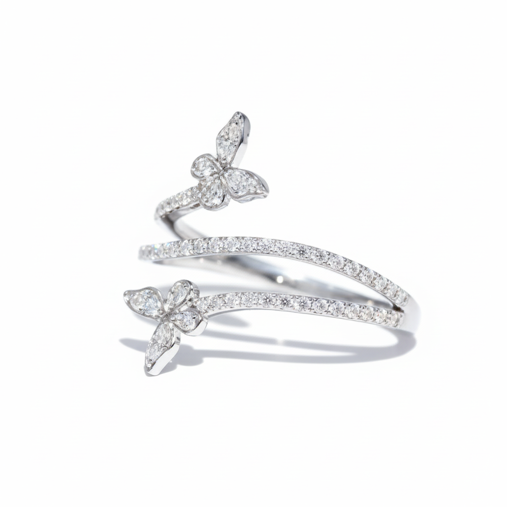 Huitan Exquisite Butterfly Ring