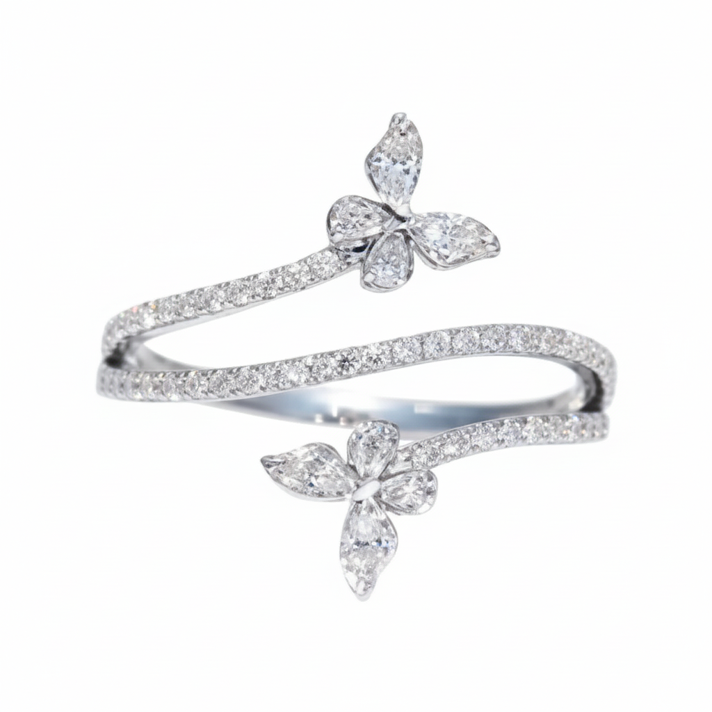 Huitan Exquisite Butterfly Ring